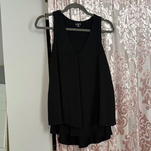 LOFT Black V-Neck Tank Top